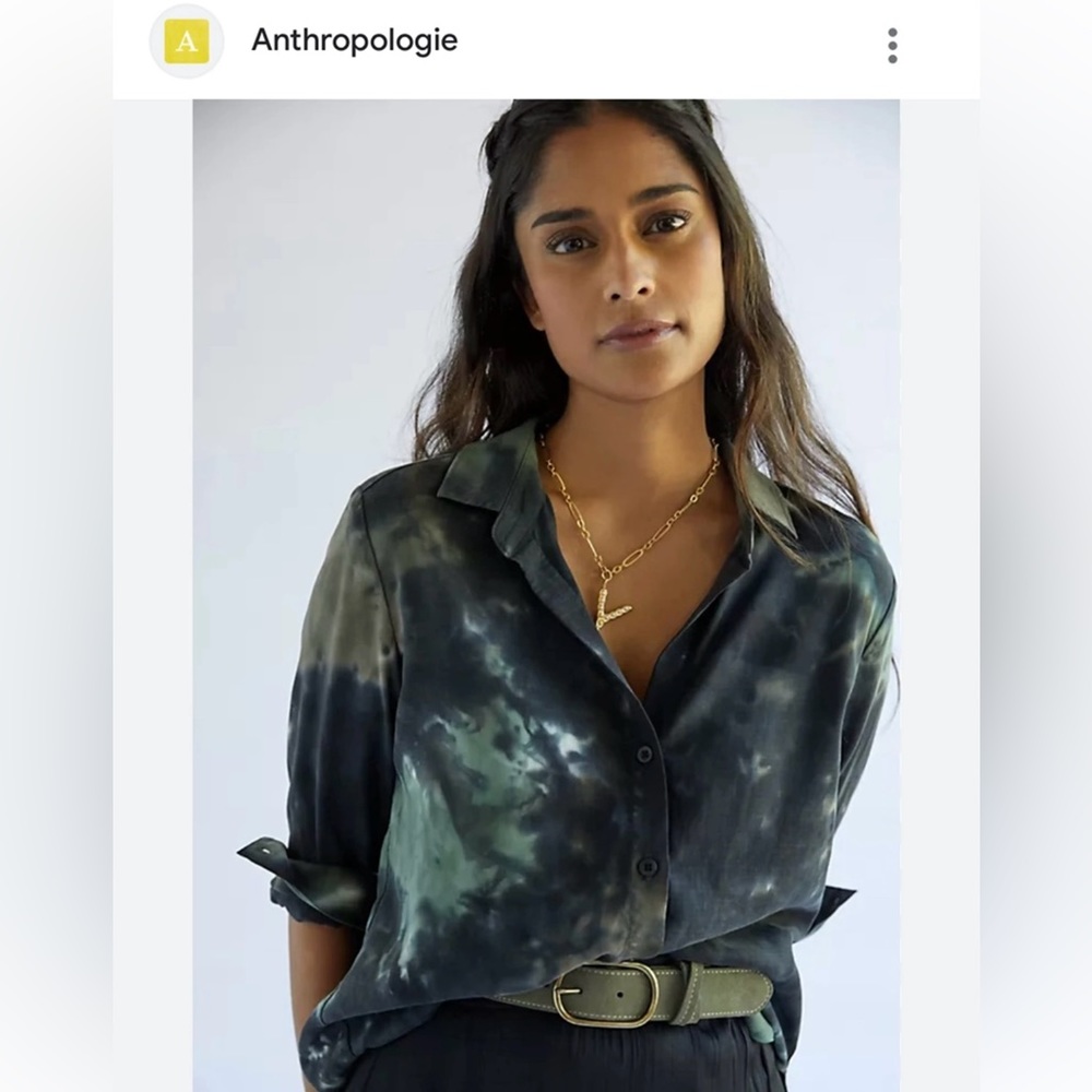 Cloth and stone tie dye button down